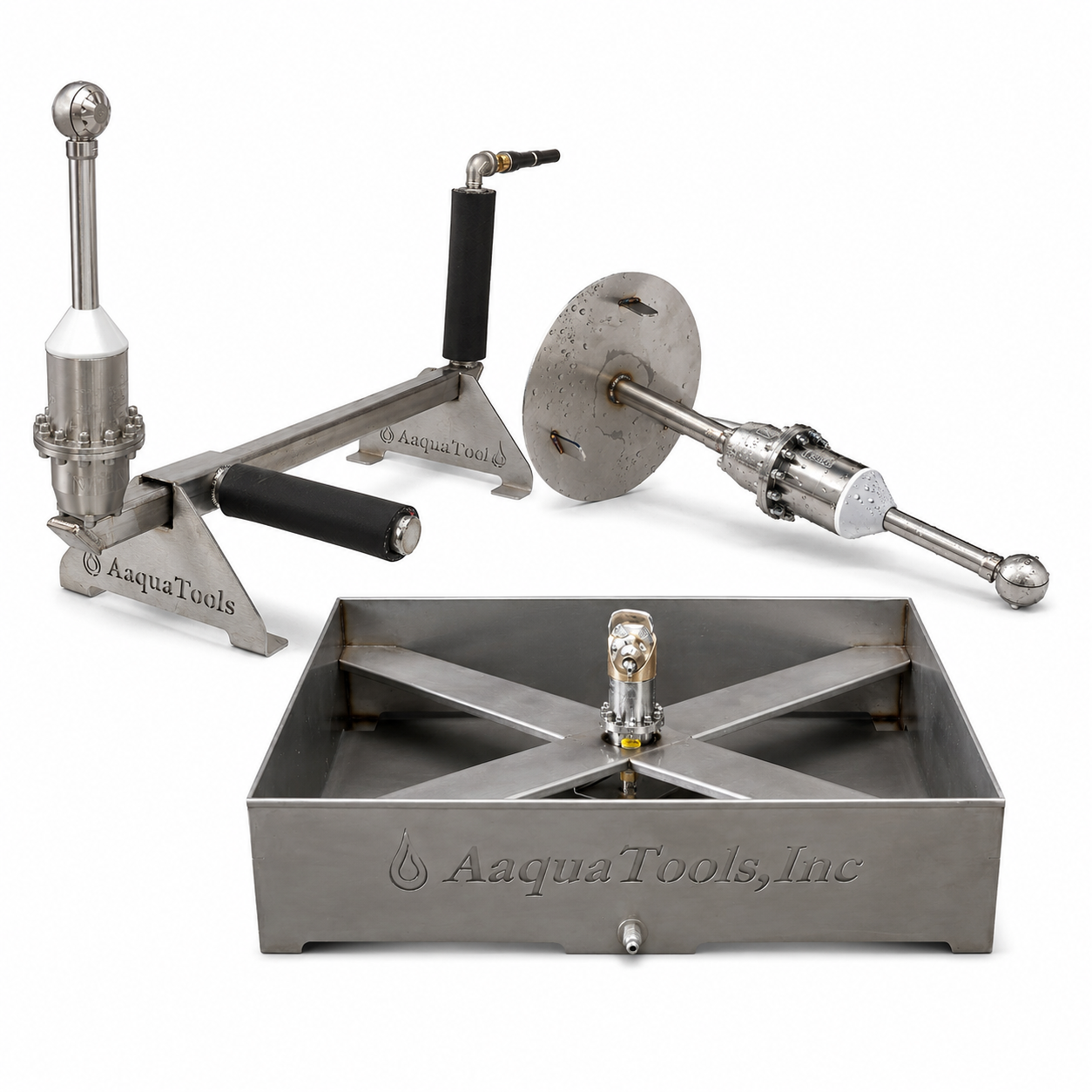 AaquaTools rotating cleaning heads and cleaning systems